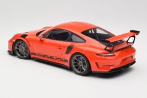 Porsche 911 991.2 GT3 RS Lava Orange & Hõbedased Veljed Minichamps 1:18 155068225 Metall - pilt 5/6