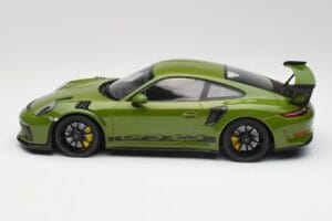 Porsche 911 991.2 GT3 RS Lizard Roheline Mustade Velgedega Minichamps 1:18 155068233 Metall - pilt 3/6