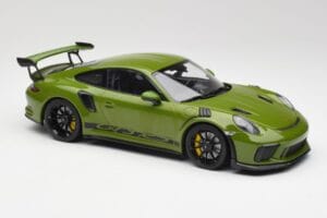 Porsche 911 991.2 GT3 RS Lizard Roheline Mustade Velgedega Minichamps 1:18 155068233 Metall - pilt 4/6