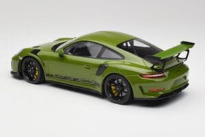Porsche 911 991.2 GT3 RS Lizard Roheline Mustade Velgedega Minichamps 1:18 155068233 Metall - pilt 5/6