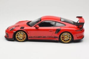 Porsche 911 991.2 GT3 RS Punane Kuldiste Velgedega Minichamps 1:18 155068220 Metall - pilt 3/6