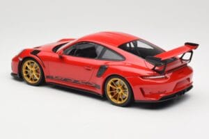 Porsche 911 991.2 GT3 RS Punane Kuldiste Velgedega Minichamps 1:18 155068220 Metall - pilt 5/6