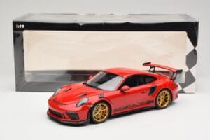 Porsche 911 991.2 GT3 RS Punane Kuldiste Velgedega Minichamps 1:18 155068220 Metall - pilt 6/6