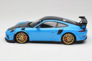Porsche 911 991.2 GT3 RS Weissach Package Sinine & Kuldsed Rattad Minichamps 1:18 153068232 Metall - pilt 3/6