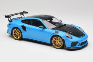 Porsche 911 991.2 GT3 RS Weissach Package Sinine & Kuldsed Rattad Minichamps 1:18 153068232 Metall - pilt 4/6