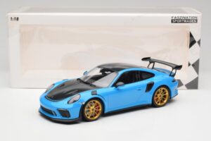 Porsche 911 991.2 GT3 RS Weissach Package Sinine & Kuldsed Rattad Minichamps 1:18 153068232 Metall - pilt 6/6