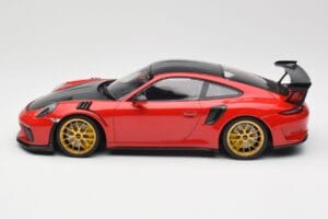 Porsche 911 991.2 GT3 RS Weissach Package Guards Red Kuldsed Magneesium Veljed Minichamps 1:18 153068236 Metall - pilt 3/6