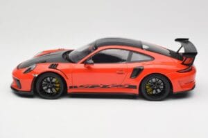 Porsche 911 991.2 GT3 RS Weissach Package Lava Orange Wording Mustad Magneesium Veljed Minichamps 1:18 153068226 Metall - pilt 3/6