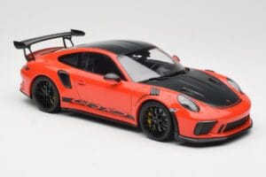 Porsche 911 991.2 GT3 RS Weissach Package Lava Orange Wording Mustad Magneesium Veljed Minichamps 1:18 153068226 Metall - pilt 4/6
