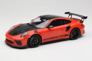 Porsche 911 991.2 GT3 RS Weissach Package Lava Orange Wording Mustad Magneesium Veljed Minichamps 1:18 153068226 Metall