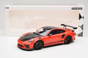 Porsche 911 991.2 GT3 RS Weissach Package Lava Orange Wording Mustad Magneesium Veljed Minichamps 1:18 153068226 Metall - pilt 6/6