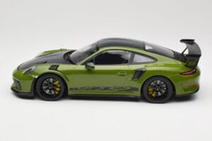 Porsche 911 991.2 GT3 RS Weissach Package Lizard Green Wording & Mustad Magneesiumveljed Minichamps 1:18 155068232 Metall - pilt 3/6