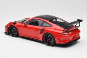 Porsche 911 991.2 GT3 RS Weissach Package Punane Mustade Velgedega Minichamps 1:18 155068230 Metall - pilt 5/6