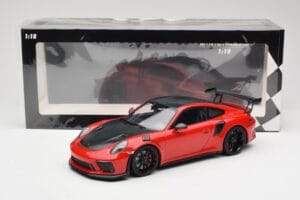 Porsche 911 991.2 GT3 RS Weissach Package Punane Mustade Velgedega Minichamps 1:18 155068230 Metall - pilt 6/6