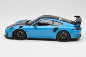 Porsche 911 991.2 GT3 RS Weissach Package Shark Blue Mustad Magneesium Veljed Minichamps 1:18 153068224 Metall - pilt 3/6