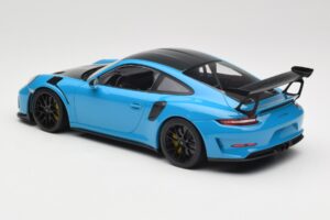 Porsche 911 991.2 GT3 RS Weissach Package Shark Blue Mustad Magneesium Veljed Minichamps 1:18 153068224 Metall - pilt 5/6