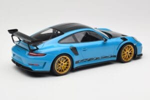 Porsche 911 991.2 GT3 RS Weissach Package Shark Blue Wording Kuldsed Magneesium Veljed Minichamps 1:18 153068237 Metall - pilt 2/6