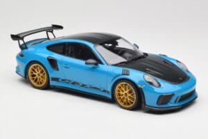 Porsche 911 991.2 GT3 RS Weissach Package Shark Blue Wording Kuldsed Magneesium Veljed Minichamps 1:18 153068237 Metall - pilt 4/6