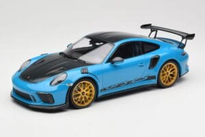Porsche 911 991.2 GT3 RS Weissach Package Shark Blue Wording Kuldsed Magneesium Veljed Minichamps 1:18 153068237 Metall