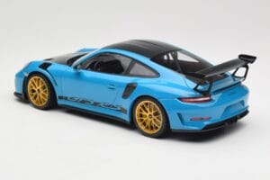 Porsche 911 991.2 GT3 RS Weissach Package Shark Blue Wording Kuldsed Magneesium Veljed Minichamps 1:18 153068237 Metall - pilt 5/6