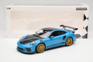 Porsche 911 991.2 GT3 RS Weissach Package Shark Blue Wording Kuldsed Magneesium Veljed Minichamps 1:18 153068237 Metall - pilt 6/6