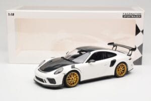 Porsche 911 991.2 GT3 RS Weissach Package Valge Kuldsed Magneesium Veljed Minichamps 1:18 153068238 Metall - pilt 6/6