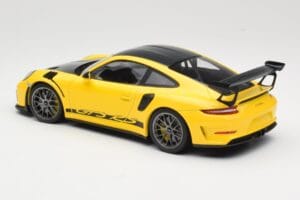 Porsche 911 991.2 GT3 RS Kollane Weissach Package Platinum Wheels Minichamps 1:18 155068221 Metall - pilt 5/6