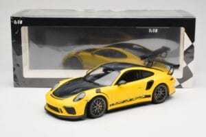 Porsche 911 991.2 GT3 RS Kollane Weissach Package Platinum Wheels Minichamps 1:18 155068221 Metall - pilt 6/6
