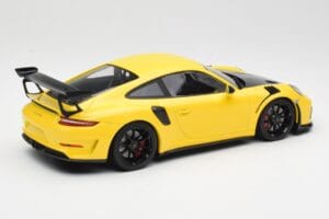 Porsche 911 991.2 GT3 RS Kollane Mustade Velgedega Minichamps 1:18 155068231 Metall - pilt 2/6