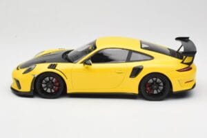 Porsche 911 991.2 GT3 RS Kollane Mustade Velgedega Minichamps 1:18 155068231 Metall - pilt 3/6