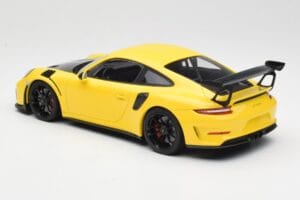 Porsche 911 991.2 GT3 RS Kollane Mustade Velgedega Minichamps 1:18 155068231 Metall - pilt 5/6