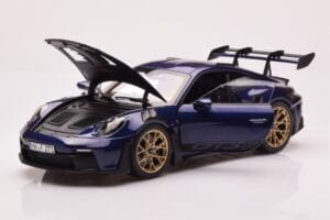 Porsche 911 992 GT3 RS Gentian Sinine Metallik Norev 1:18 187363 Metall - pilt 2/8