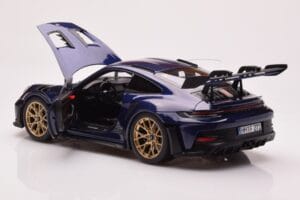 Porsche 911 992 GT3 RS Gentian Sinine Metallik Norev 1:18 187363 Metall - pilt 5/8