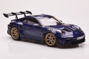 Porsche 911 992 GT3 RS Gentian Sinine Metallik Norev 1:18 187363 Metall - pilt 6/8
