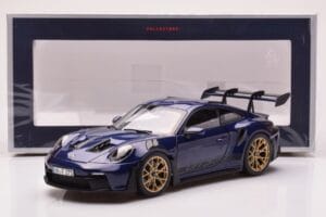 Porsche 911 992 GT3 RS Gentian Sinine Metallik Norev 1:18 187363 Metall - pilt 8/8