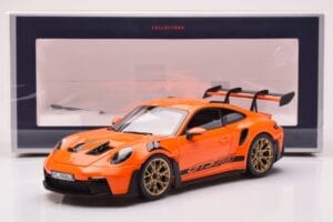 Porsche 911 992 GT3 RS Gulf Oranž Norev 1:18 187360 Metall - pilt 8/8