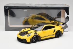 Porsche 911 992 GT3 RS Racing Kollane & Mustad Rattad Minichamps 1:18 153062245 Metall - pilt 6/6