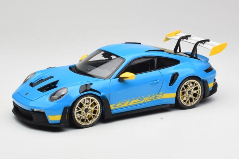 Porsche 911 992 GT3 RS Shark Sinine & Kollane Decor Concept Minichamps 1:18 911992001 Metall
