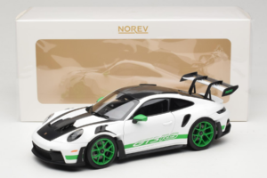 Porsche 911 992 GT3 RS Tribute to Carrera RS White Python Green Norev 1:18 187372 Metall - pilt 8/8