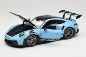 Porsche 911 992 GT3 RS Weissach Pack Gulf Blue Norev 1:18 187367 Metall - pilt 2/8