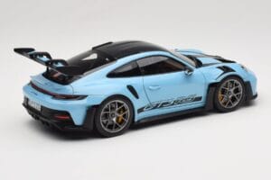 Porsche 911 992 GT3 RS Weissach Pack Gulf Blue Norev 1:18 187367 Metall - pilt 3/8