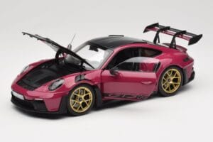 Porsche 911 992 GT3 RS Weissach Package Ruby Star Norev 1:18 187370 Metall - pilt 2/8