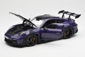 Porsche 911 992 GT3 RS Weissach Package Ultraviolet Norev 1:18 187368 Metall - pilt 2/8