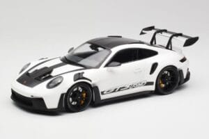 Porsche 911 992 GT3 RS Valge & Mustad Rattad Minichamps 1:18 155062230 Metall