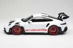 Porsche 911 992 GT3 RS Valge & Pyro Punane Norev 1:12 127530 Metall - pilt 3/6