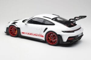 Porsche 911 992 GT3 RS Valge & Pyro Punane Norev 1:12 127530 Metall - pilt 5/6