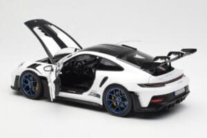 Porsche 911 992 GT3 Weissach Package Valge & Indigo Sinine Norev 1:18 187353 Metall - pilt 5/8