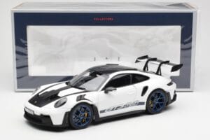 Porsche 911 992 GT3 Weissach Package Valge & Indigo Sinine Norev 1:18 187353 Metall - pilt 8/8