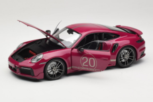 Porsche 911 992 Turbo S Coupe Sport Design Punane Minichamps 1:18 113069075 Metall - pilt 2/8
