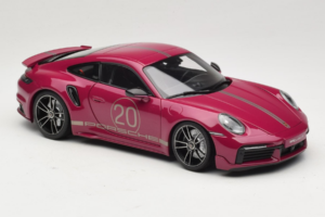 Porsche 911 992 Turbo S Coupe Sport Design Punane Minichamps 1:18 113069075 Metall - pilt 6/8